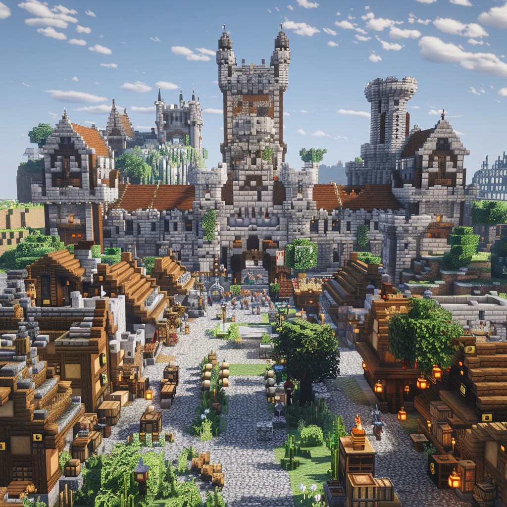 Village with Central Castle