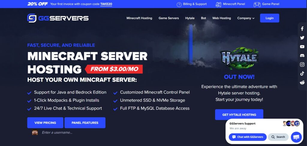 Ggservers homepage