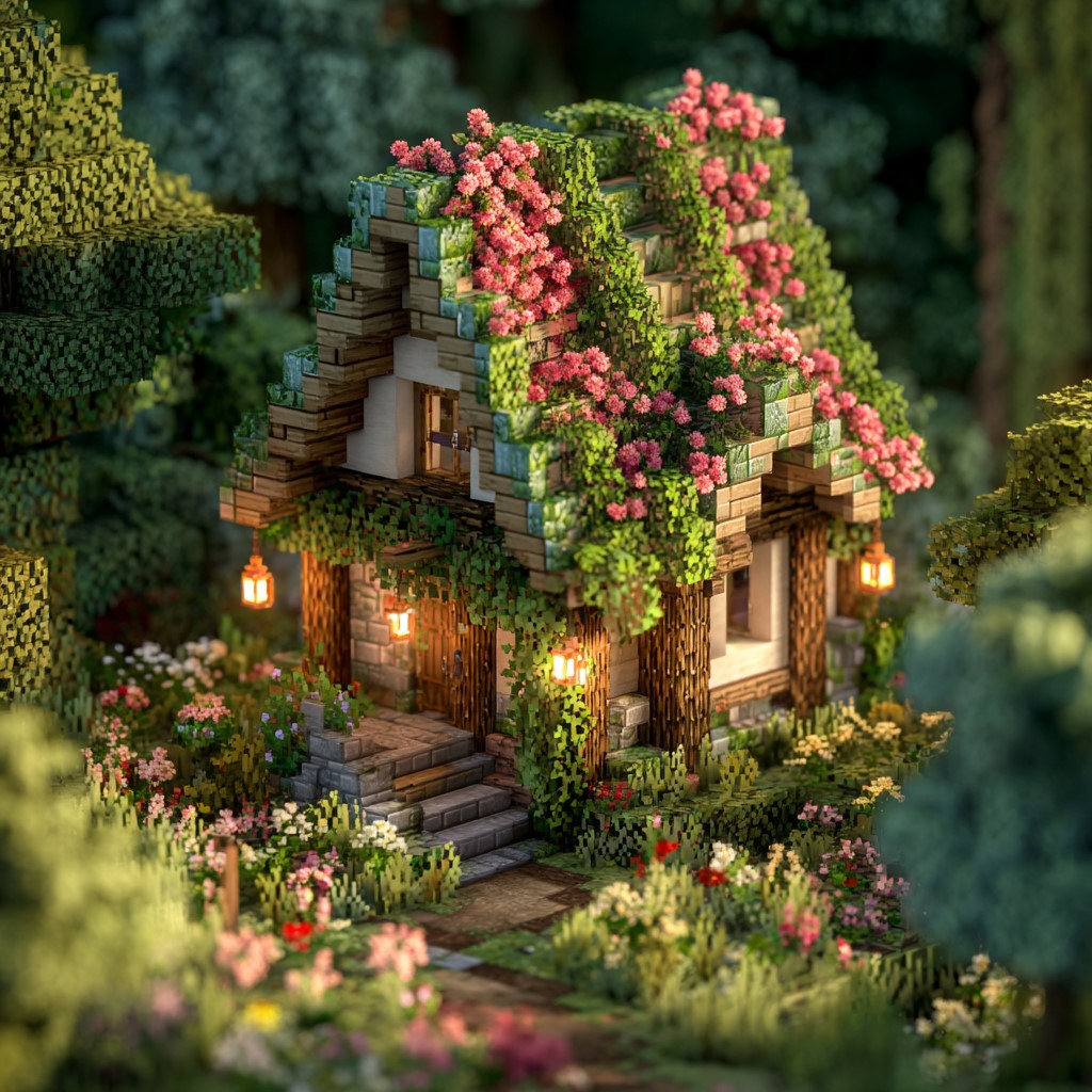 Flower Roof Fairy House
