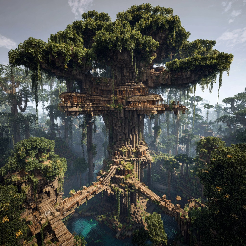 Minecraft_survival_mode_ancient_tree_kingdom_built