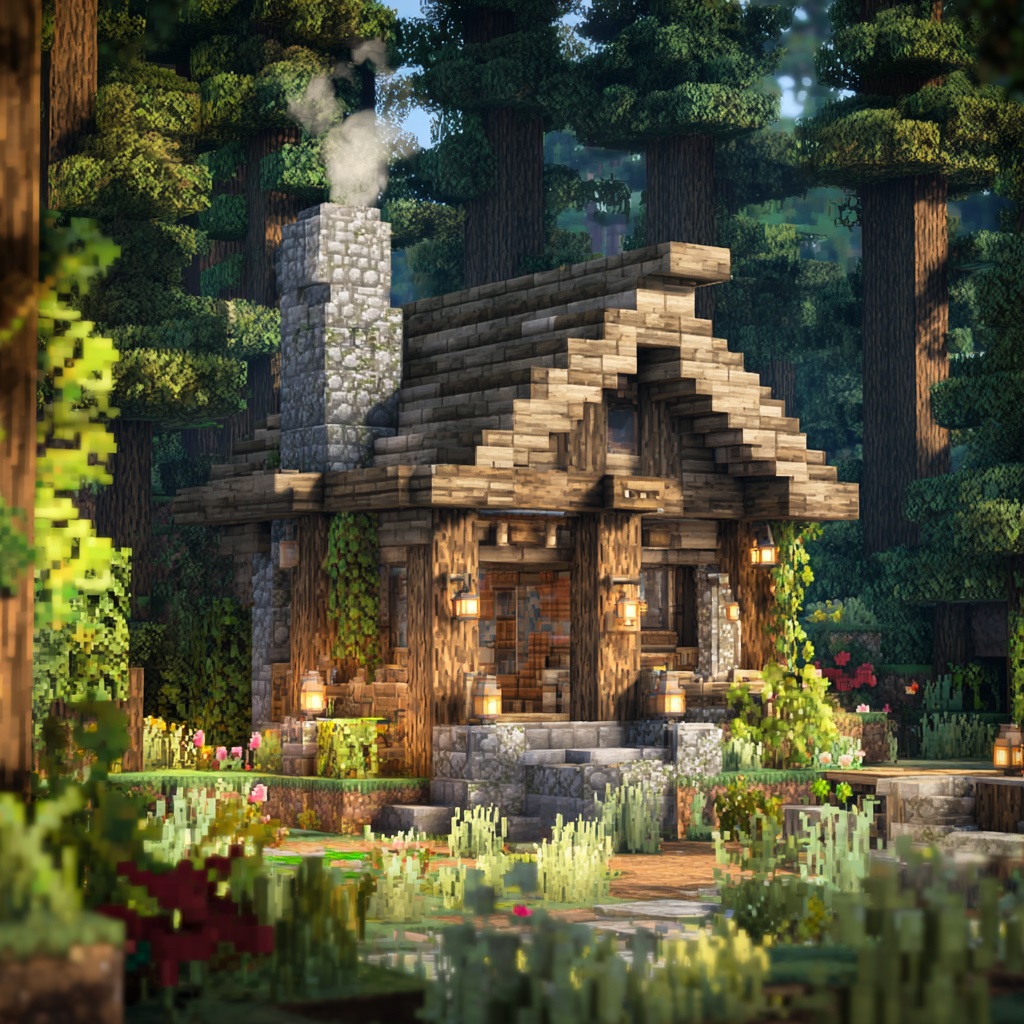 Minecraft_survival_mode_cozy_forest_cabin12
