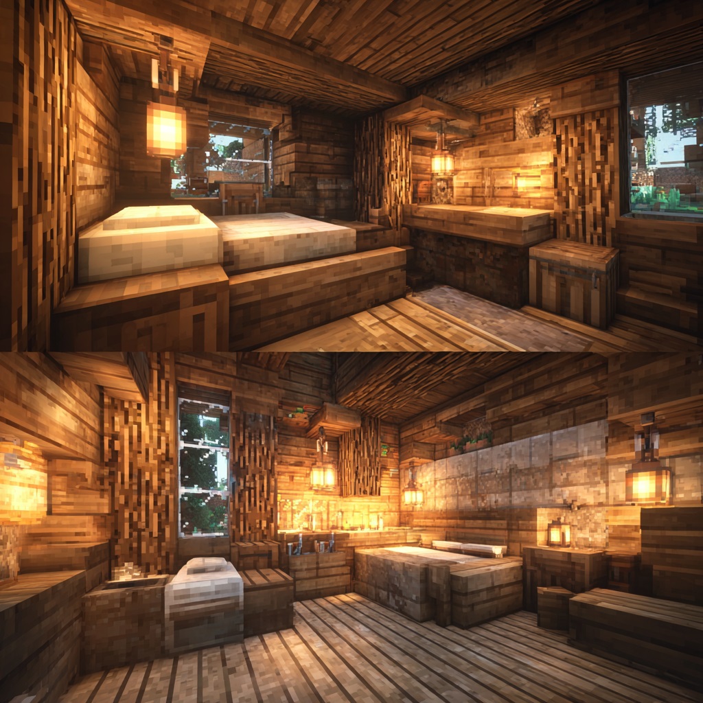 Minecraft_survival_mode_inside_a_small_starter_house interior design