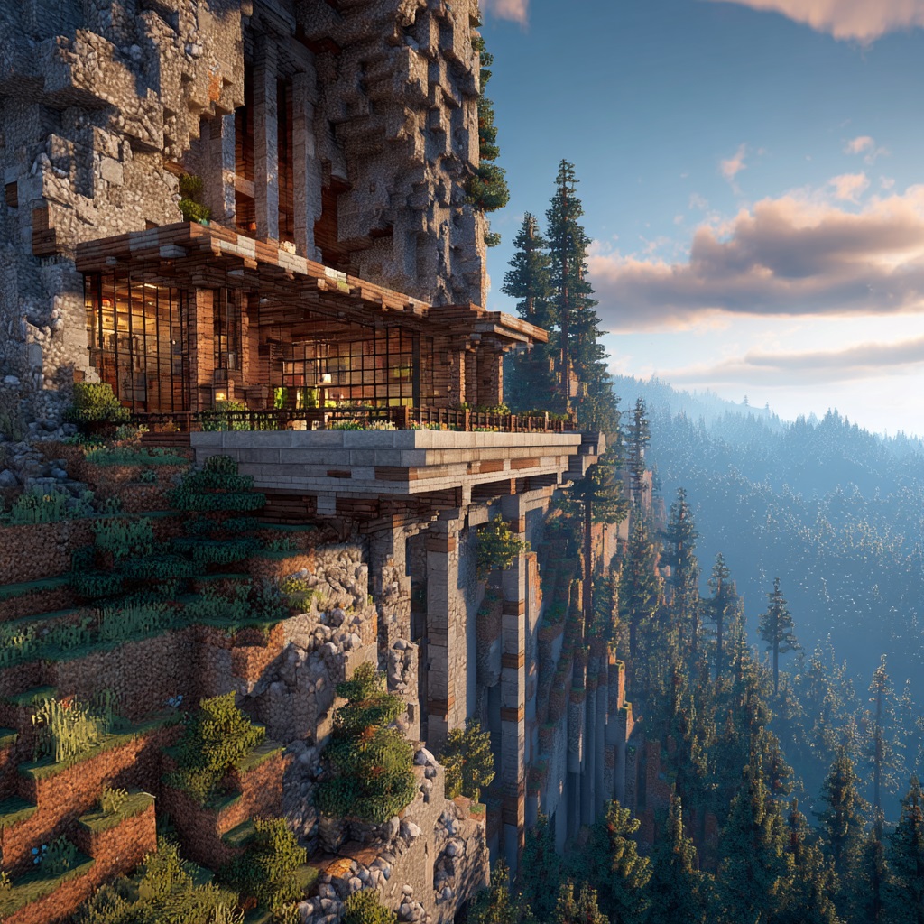 Minecraft_survival_mode_mountain_base_carved