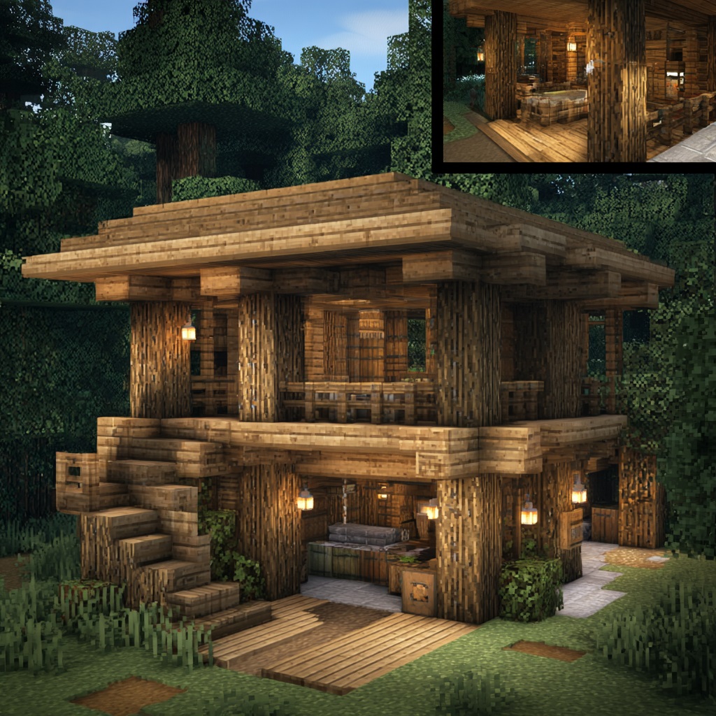 Minecraft_survival_mode_multi-floor_survival_cabin