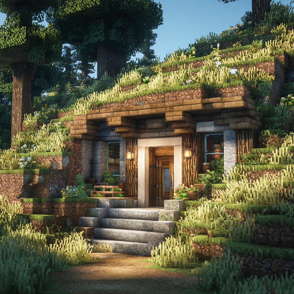 Minecraft_survival_mode_starter_house_built_directly