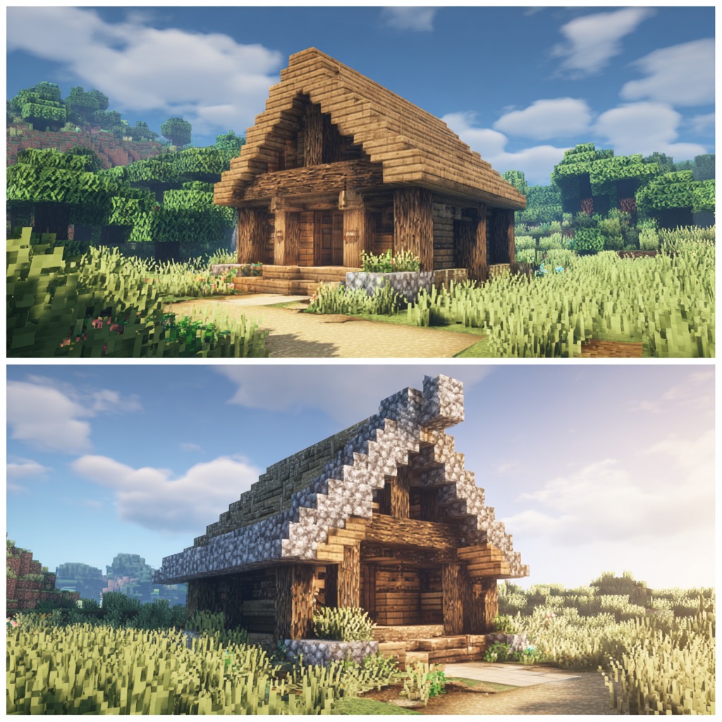 Minecraft_survival_mode_two_small_starter_houses