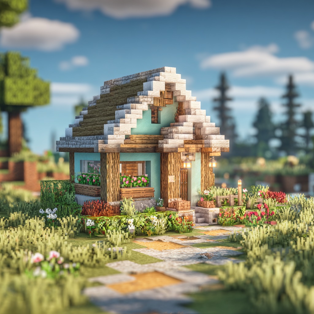 Minecraft_survival_world_small_cute_cottage-style