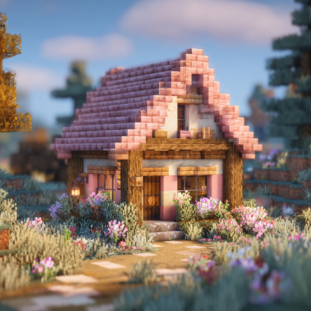 Minecraft_survival_world_small_cute_cottage-style cute minecraft house