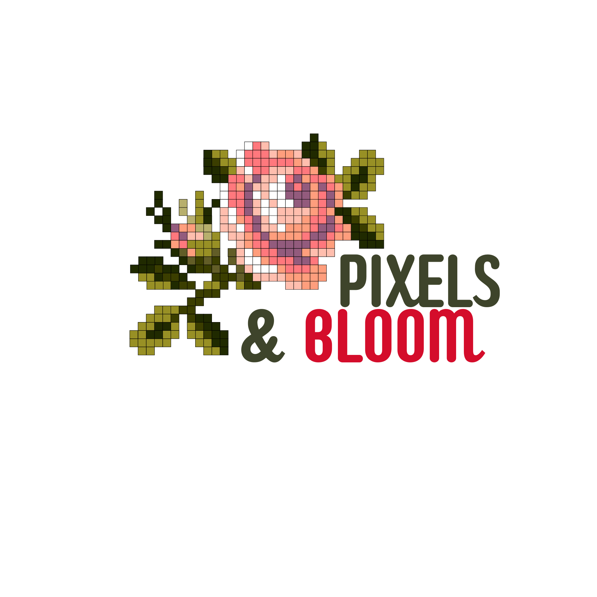 pixels and bloom logo