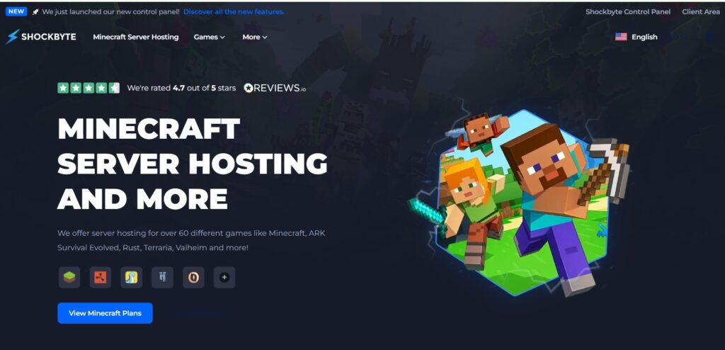 Shockbyte home page