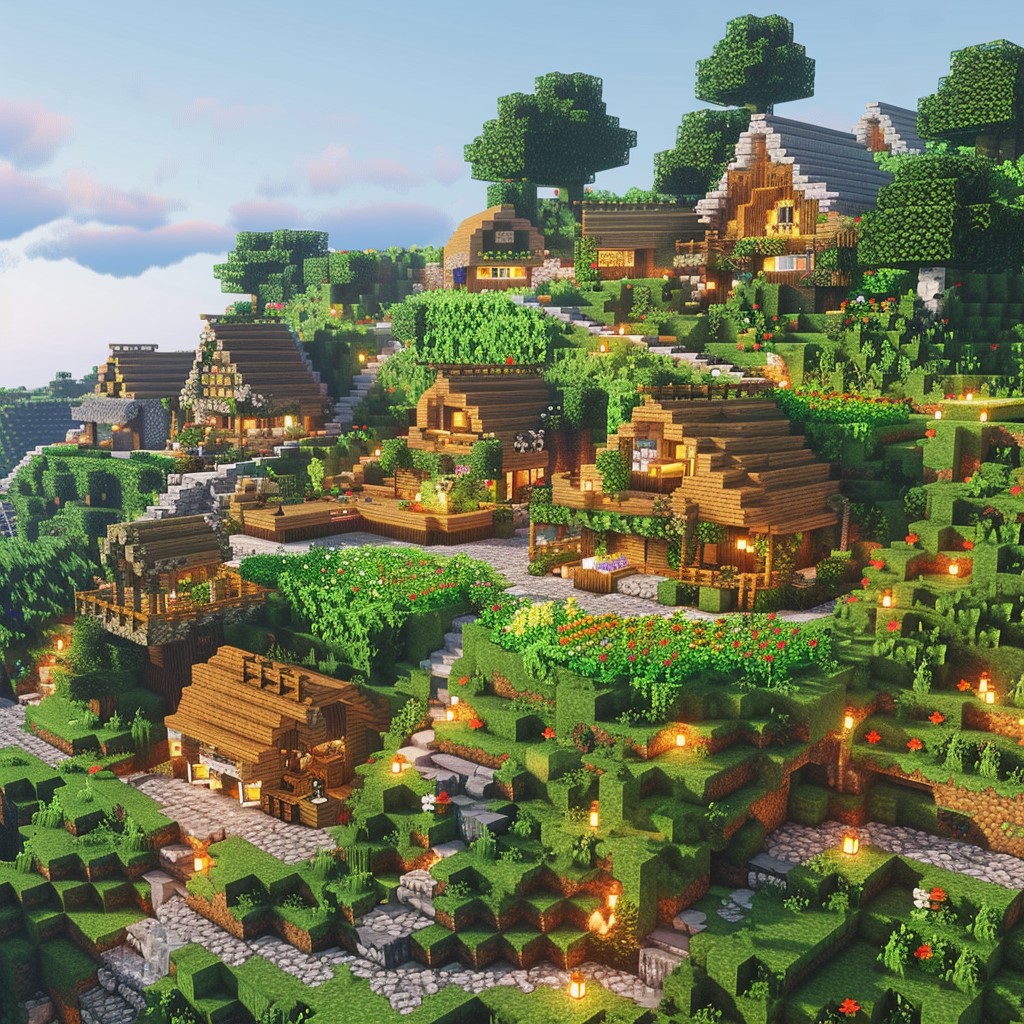 Hillside village