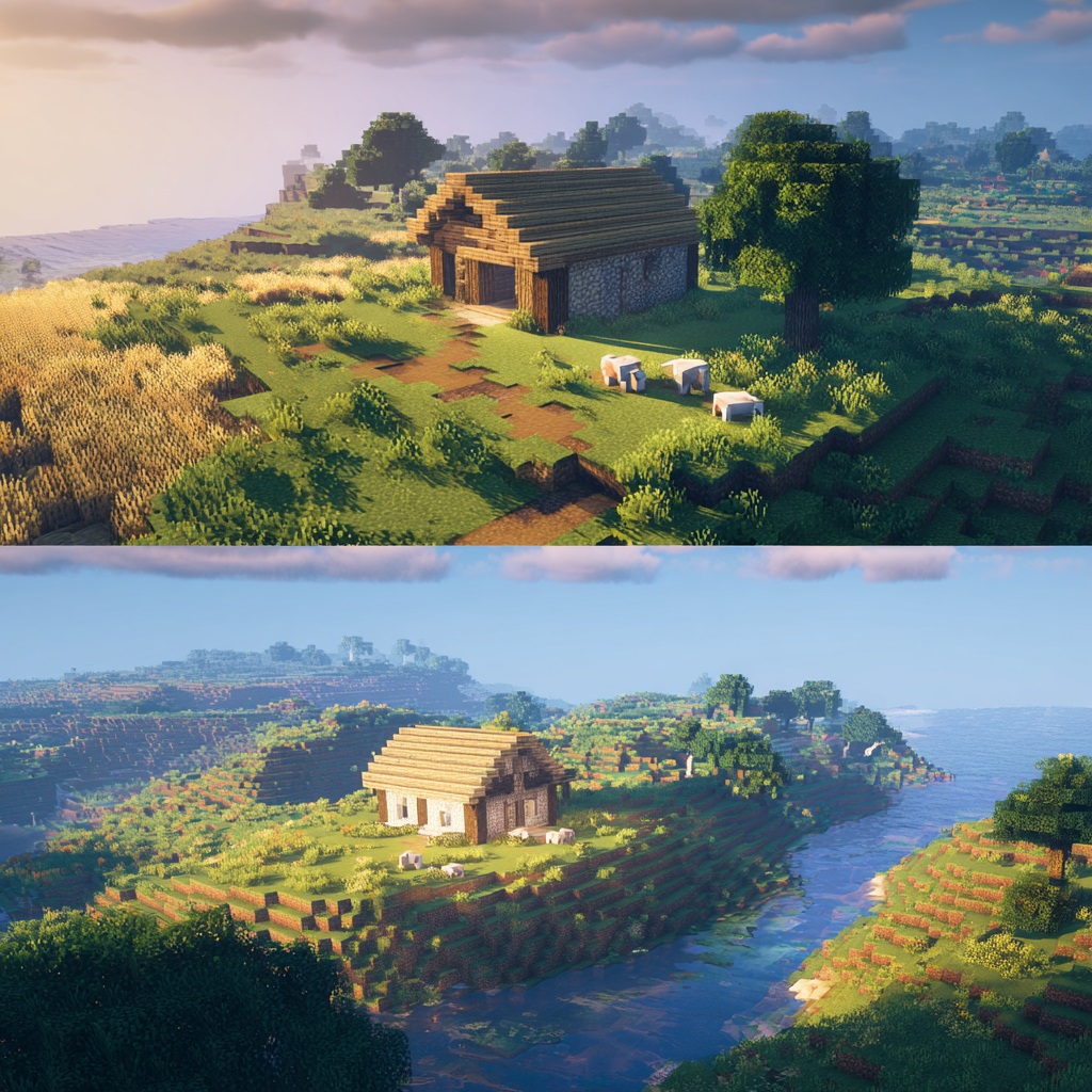 ideal starter house location for minecraft house build