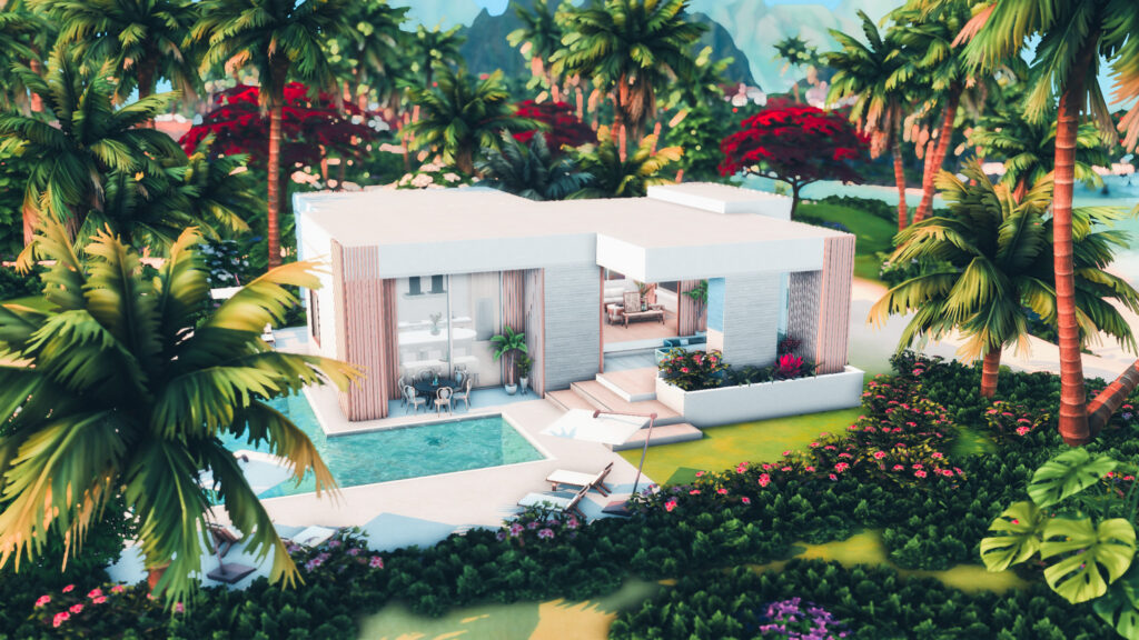 Beach bungalow sims 4