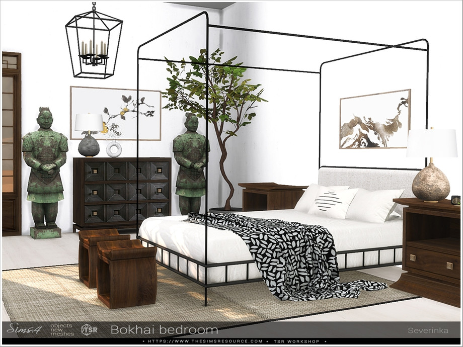 Bokhai Scandinavian Bedroom sims 4 cc furniture