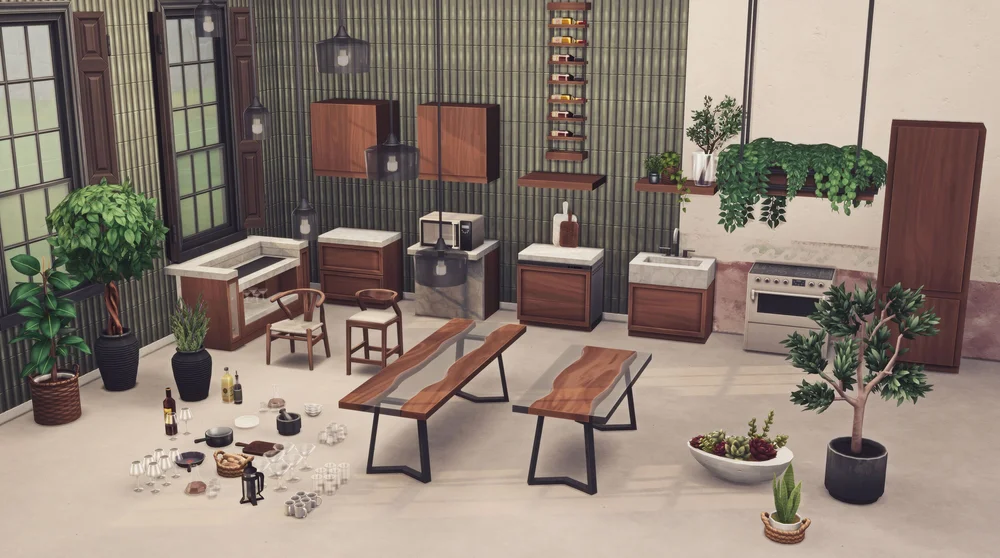 House of harlix sim 4 cc kitchen