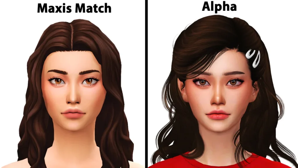 Maxis match vs Alpha match cc