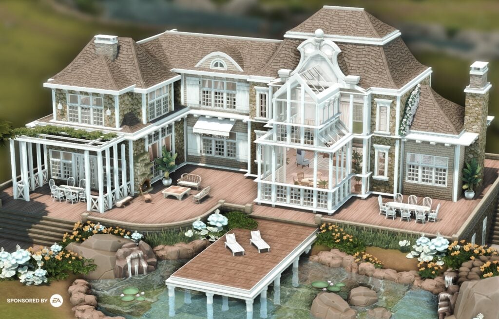 sims 4 glass and steel mansion