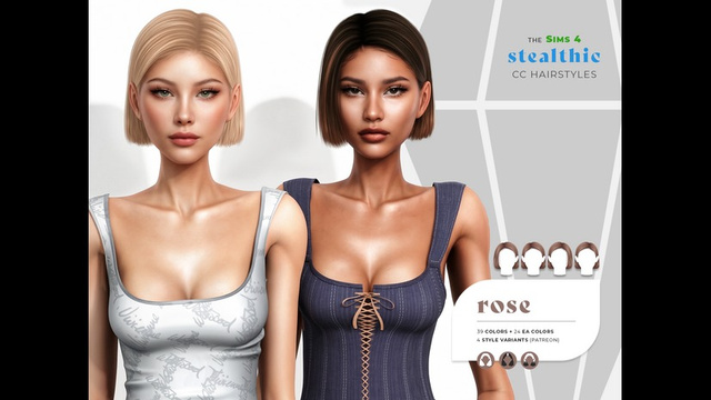 sims 4 cc finds Stealthic - Alpha Hair Collections