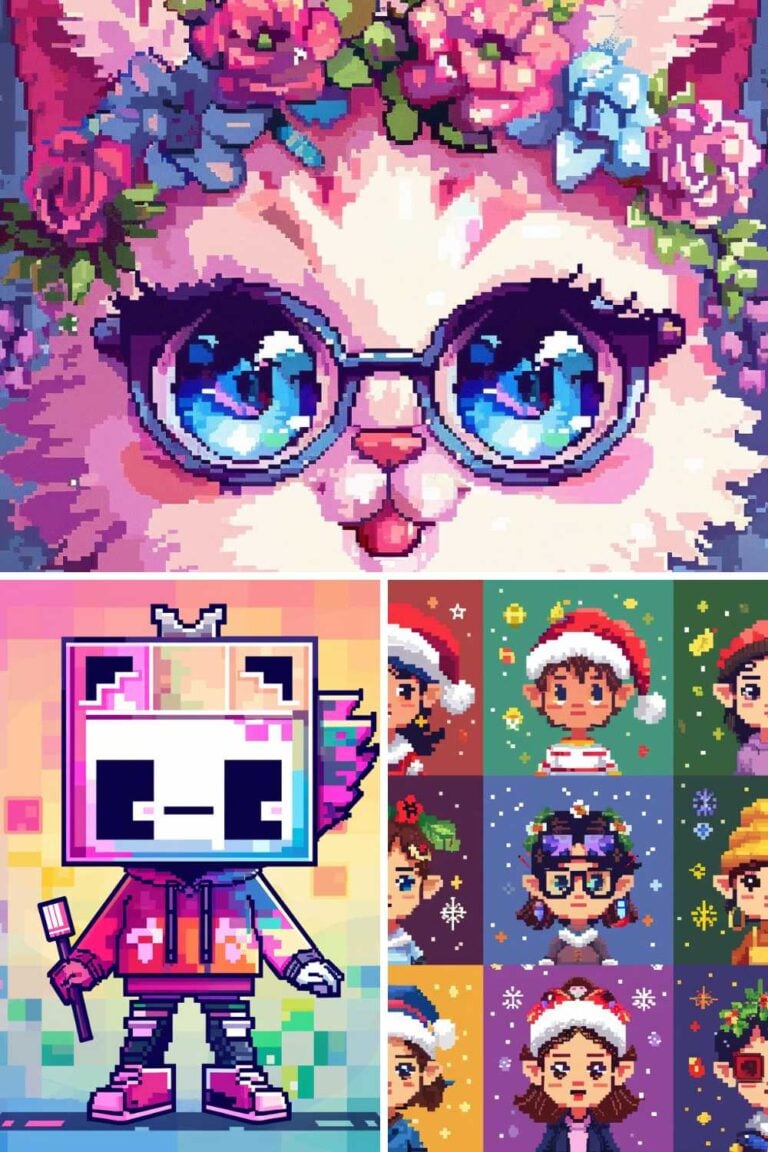 collage of profile avatar