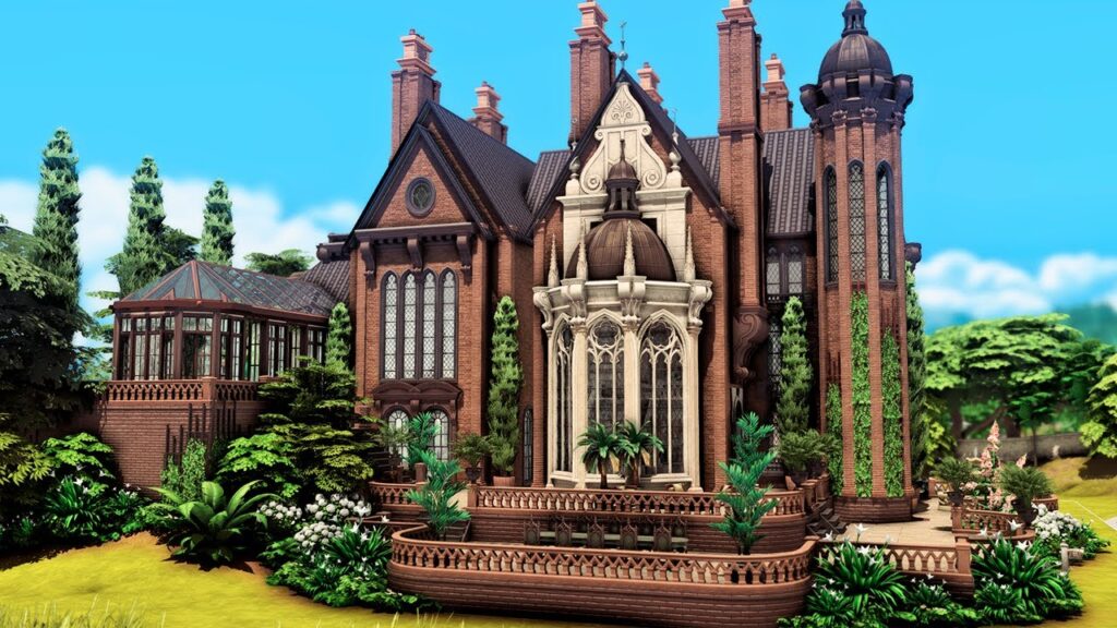 dark academia sims 4 house ideas