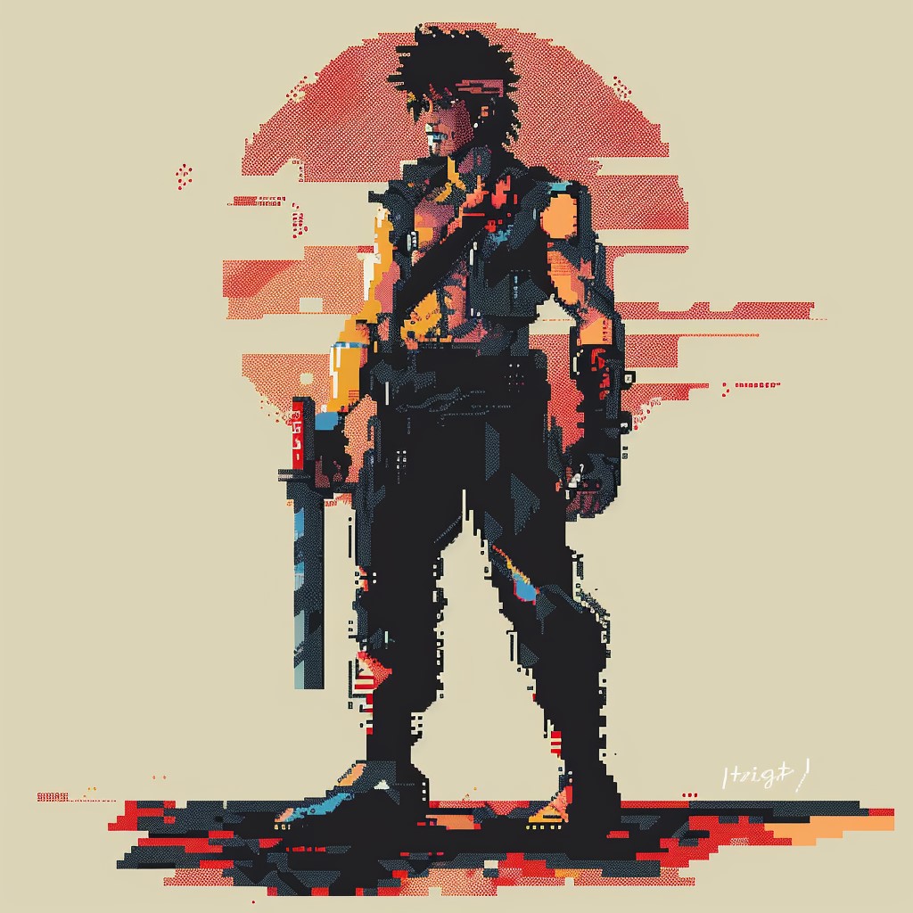 retro style character