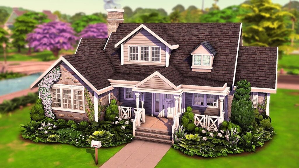 sims 4 suburban family home