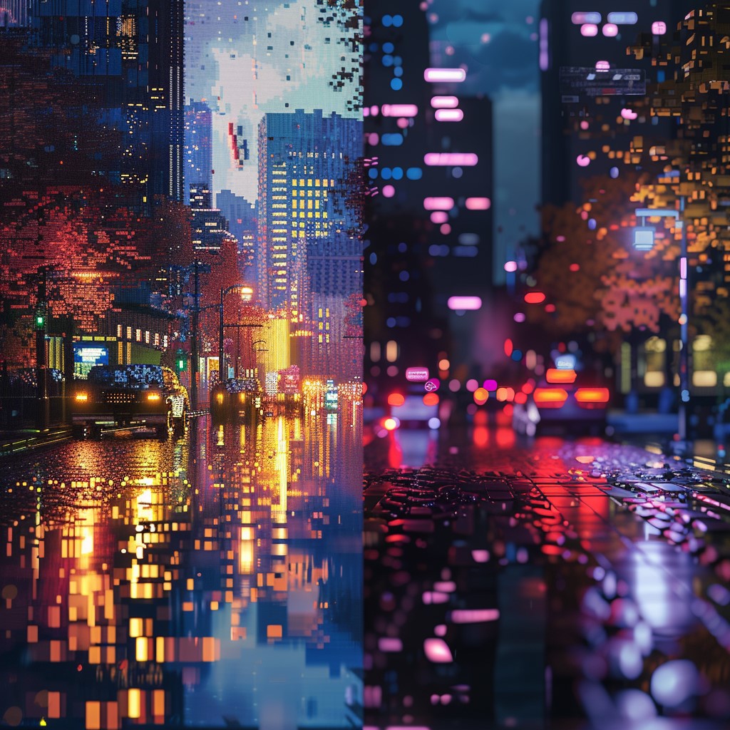 zoomed in viral art pixel