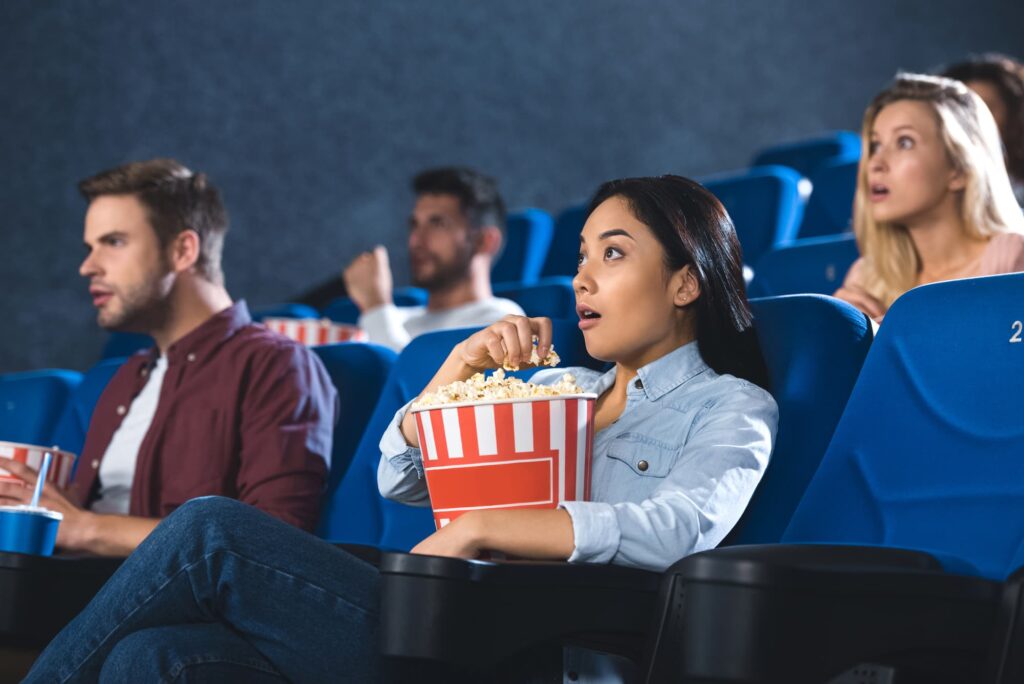 Group of friends at the movie