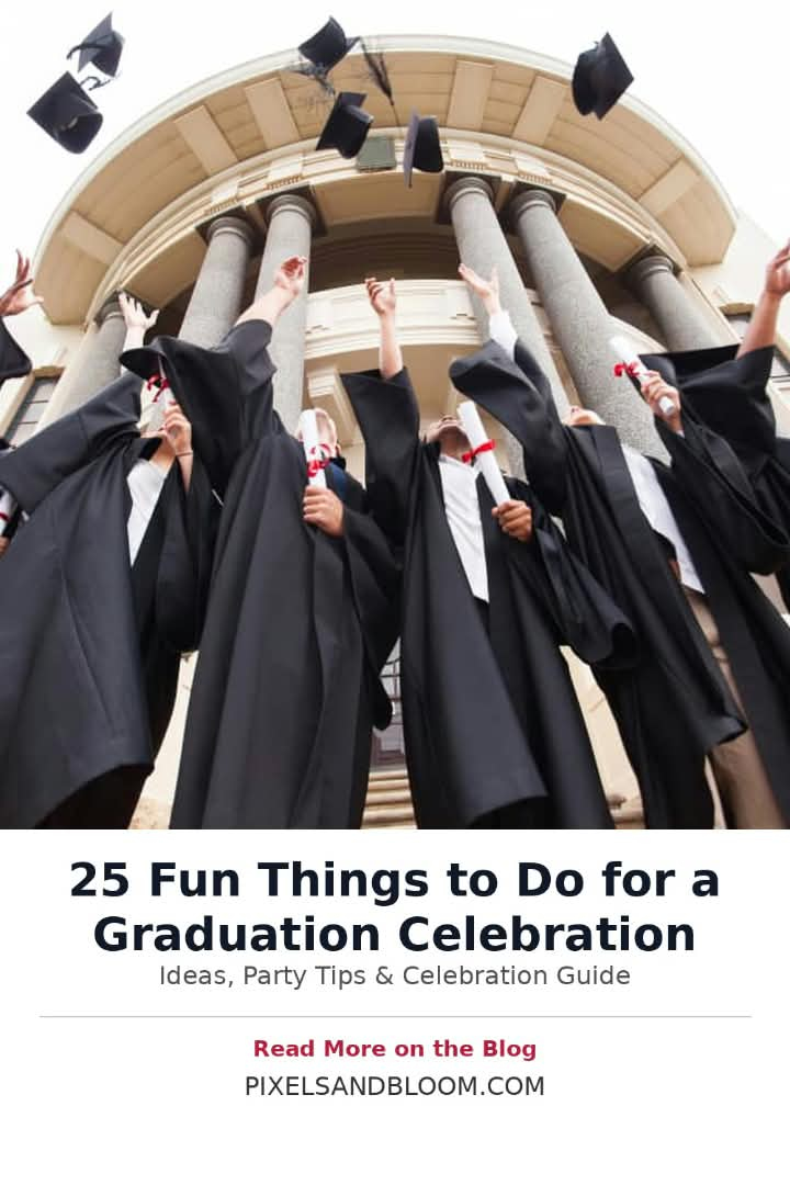 graduates throwing caps in the air - 25 fun graduation celebration ideas