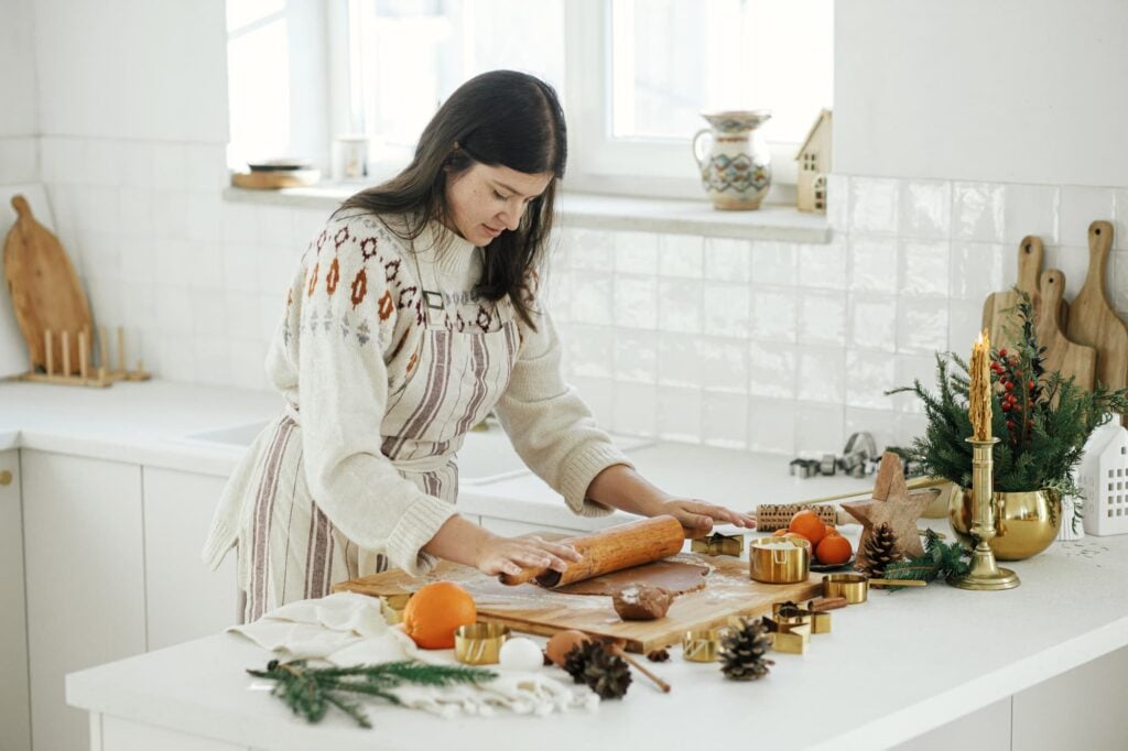 Lady cooking a meal