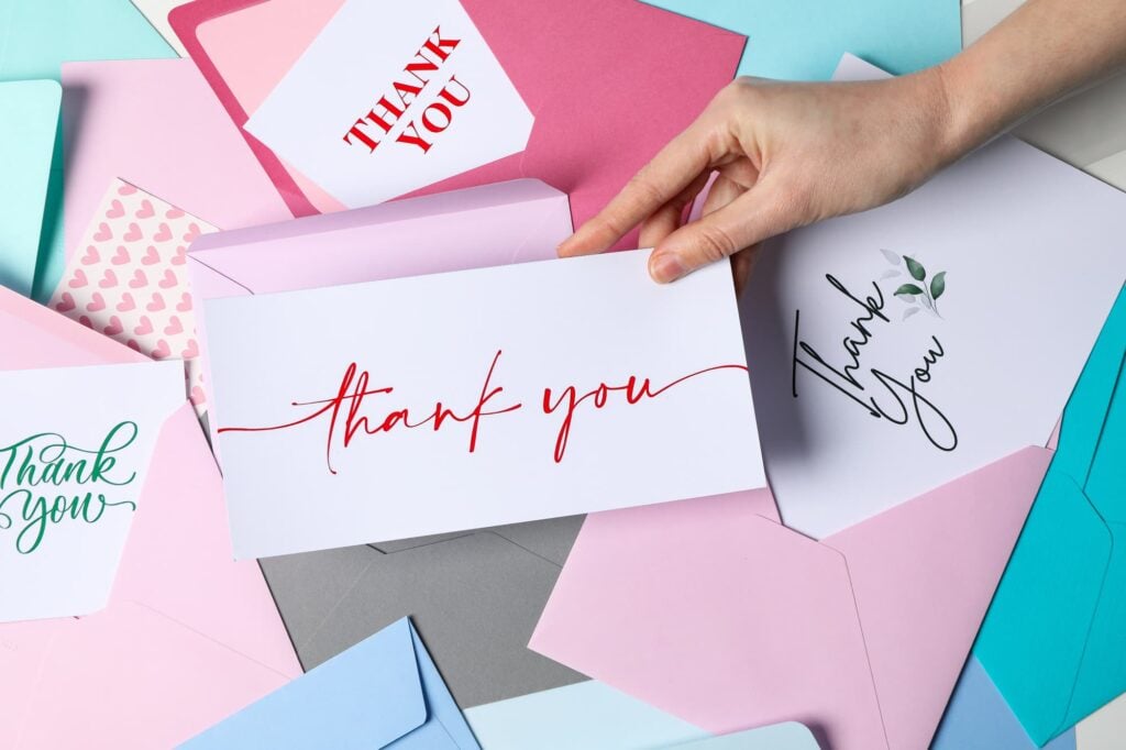 Thank you notes.